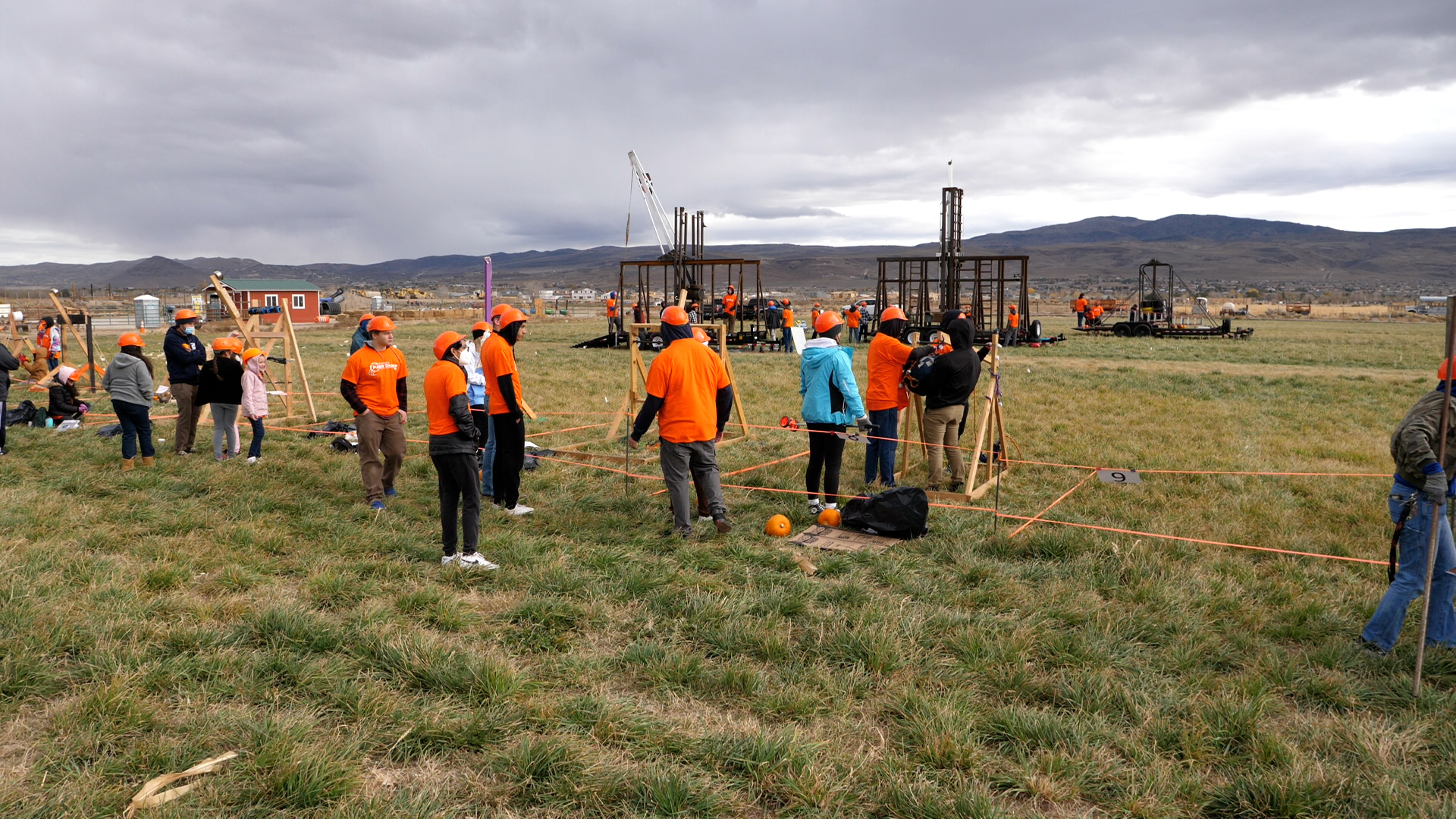 Students standing in a field